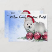 KerstAmerikaanse eskimoppuppy Kaart (Voorkant / Achterkant)