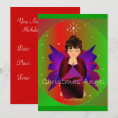 KerstAngel Baby Girl Prachtig Kaart (Voorkant / Achterkant)