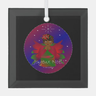 Kerstangel Baby Prachtig Joyeux Noel Glas Ornament