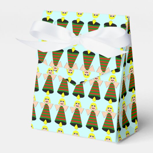 KerstAngel Bell voor de kerstbox Bedankdoosjes (Voorkant Zijde)