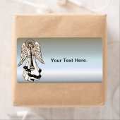 KerstAngel Brass Trumpet Etiket (Insitu)