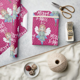 kerstangel cadeaupapier