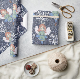 kerstangel cadeaupapier