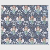 kerstangel cadeaupapier (Vlak)