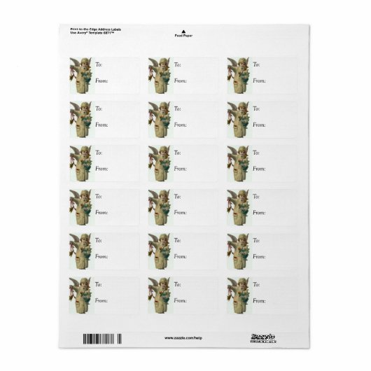Kerstangel  Gift Label (Full Sheet)