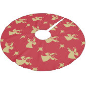 kerstangel Nativiteit Star Red Gold Kerstboom Rok (Gekanteld)