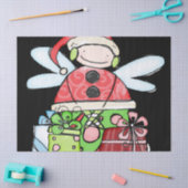 Kerstangel Santa Tissue Paper Black Tissuepapier (Craft)