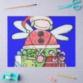 Kerstangel Santa Tissue Paper Blue Tissuepapier (Craft)