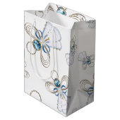 Kerstangel van Faith Random Pattern Collage Medium Cadeauzakje (Achterkant Gekanteld)