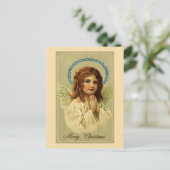 kerstangel voor de kerst briefkaart (Staand voorkant)