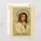 kerstangel voor de kerst briefkaart (Voorkant / Achterkant)