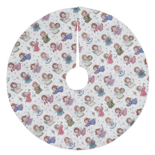 Kerstangels Fleece Kerstboom Rok (Voorkant)