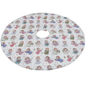 Kerstangels Fleece Kerstboom Rok (Gekanteld)