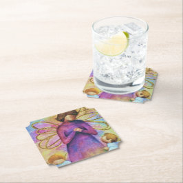 Kerstangels Kartonnen Onderzetters