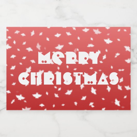 Kerstangels Likeurfles Etiket (Enkel label)