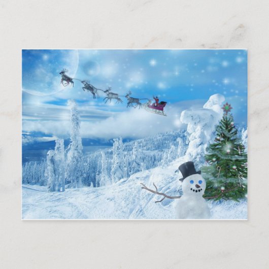 kerstanime feestdagenkaart (Voorkant)