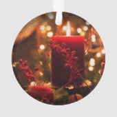 Kerstannament acrylronde lichtkaars ornament (achterkant)