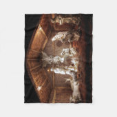 Kerstantieke Jezus Natitivity Manger Scene Fleece Deken (Voorkant)