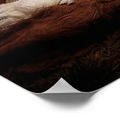 Kerstantieke Jezus Natitivity Manger Scene Poster (Hoek)