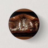 Kerstantieke Jezus Natitivity Manger Scene Ronde Button 3,2 Cm (Voorkant)