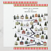 Kerstantieke kalenderkaarten feestdagenkaart (Voorkant / Achterkant)