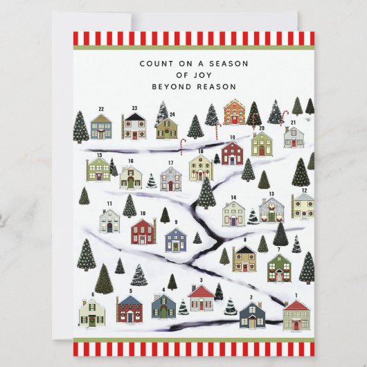 Kerstantieke kalenderkaarten feestdagenkaart (Voorkant)