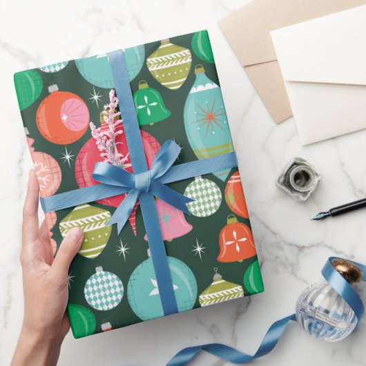 Kerstarecroornamenten Groen Cadeaupapier (Geschenken)