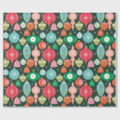 Kerstarecroornamenten Groen Cadeaupapier (Vlak)