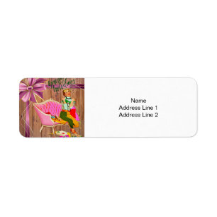 Kerstarecrostijl Prettige feestdagen! Etiket