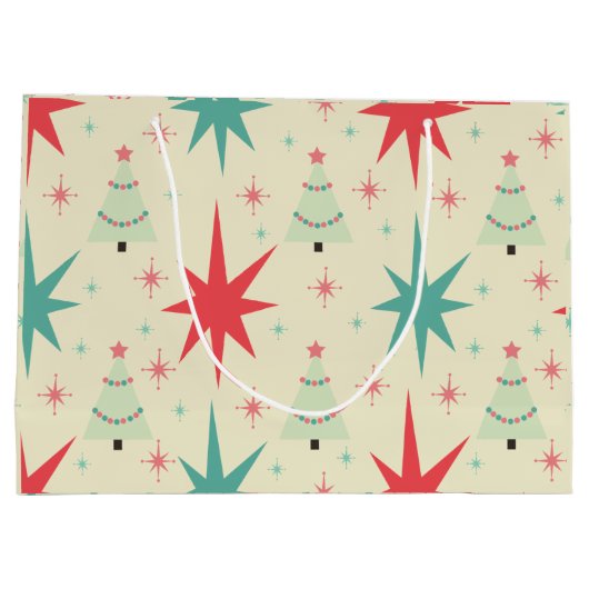 Kerstarector uit de jaren vijftig groot cadeauzakje (Achterkant)