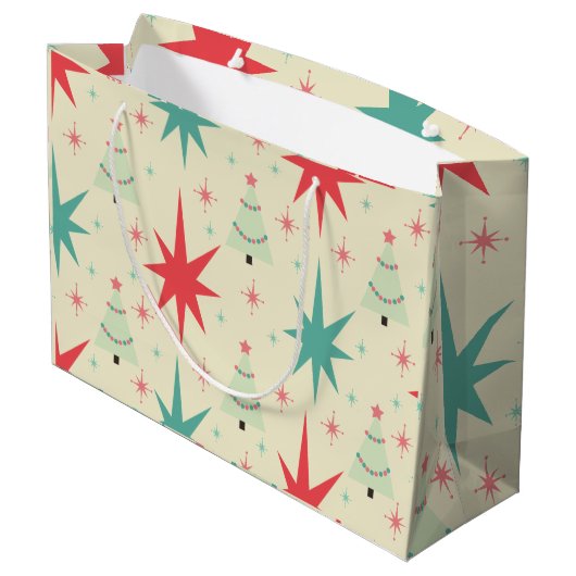 Kerstarector uit de jaren vijftig groot cadeauzakje (Achterkant Gekanteld)