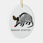 KerstArmadillo Keramisch Ornament (Rechts)