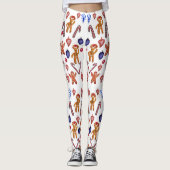 Kerstartikelen Aangepaste achtergrondkleur Leggings (Voorkant)