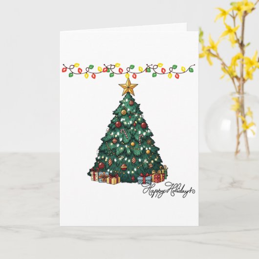 Kerstartikelen Kaart (Gele Bloem)