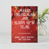 Kerstartkaarten Prettig Kerstmis Rode Kerstkaart Kaart (Staand voorkant)