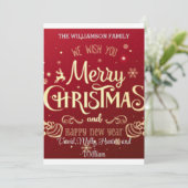 Kerstartkaarten Prettig Kerstmis Rode Kerstkaart Kaart (Staand voorkant)