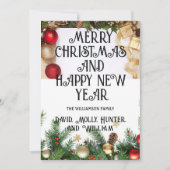 Kerstartkaarten Prettig Kerstmis Witte Kerstkaart Kaart (Voorkant)