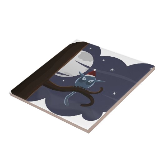 kerstauil tegeltje (Zijkant)