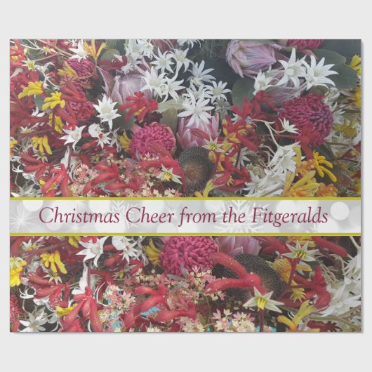 KerstAustralische inheemse monogrammen Cadeaupapier (Vlak)