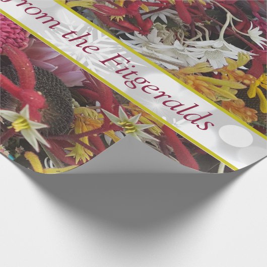 KerstAustralische inheemse monogrammen Cadeaupapier (Hoek)