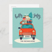 Kerstauto | Kerstkaart met foto Feestdagenkaart (Voorkant / Achterkant)