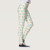Kerstaven, bogen en Baubles Retropatronen Leggings (Rechts)