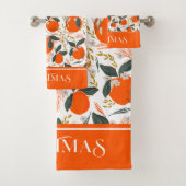 Kerstaven en bloemen bad handdoek (Insitu)