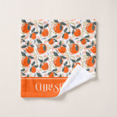 Kerstaven en bloemen bad handdoek (Wasdoekje)