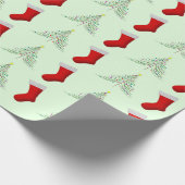 Kerstaven en kerstcadeautjes cadeaupapier (Hoek)