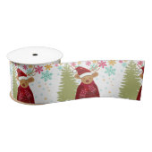 Kerstaven en rendierrode witte kaas lint (Spoel)