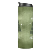 Kerstaven en Snowflakes Green ID863 Thermosbeker (Geroteerd rechts)