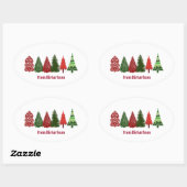 Kerstaven Klassieke ovaal Sticker (Vel)