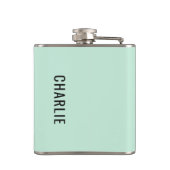 kerstaven met aangepaste naam heupfles (Achterkant)