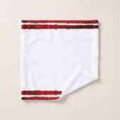 Kerstaven Modern Holiday Pattern Rood Bad Handdoek (Wasdoekje)